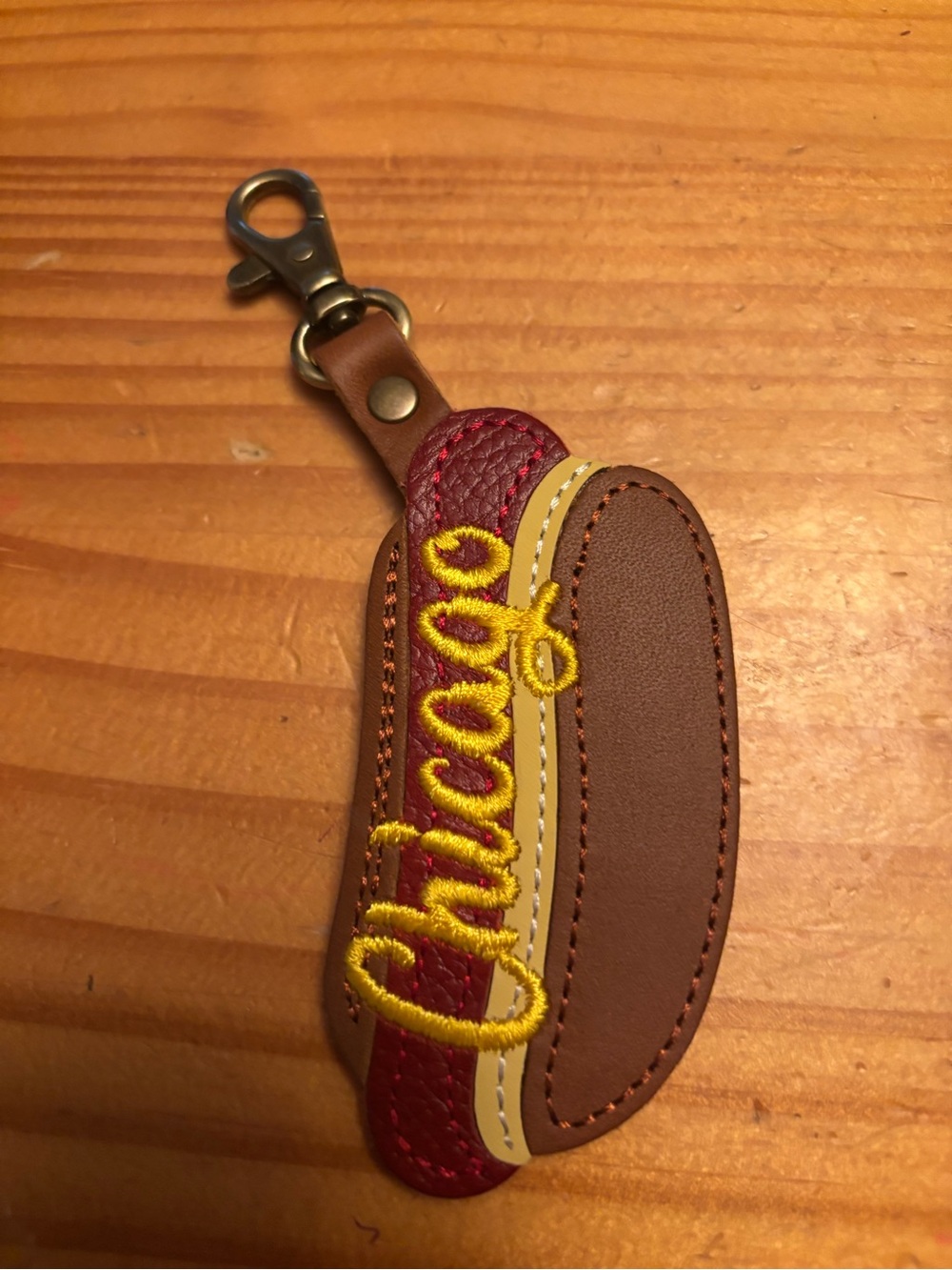 Portland Leather Chicago Hotdog Bag Charm - NEW